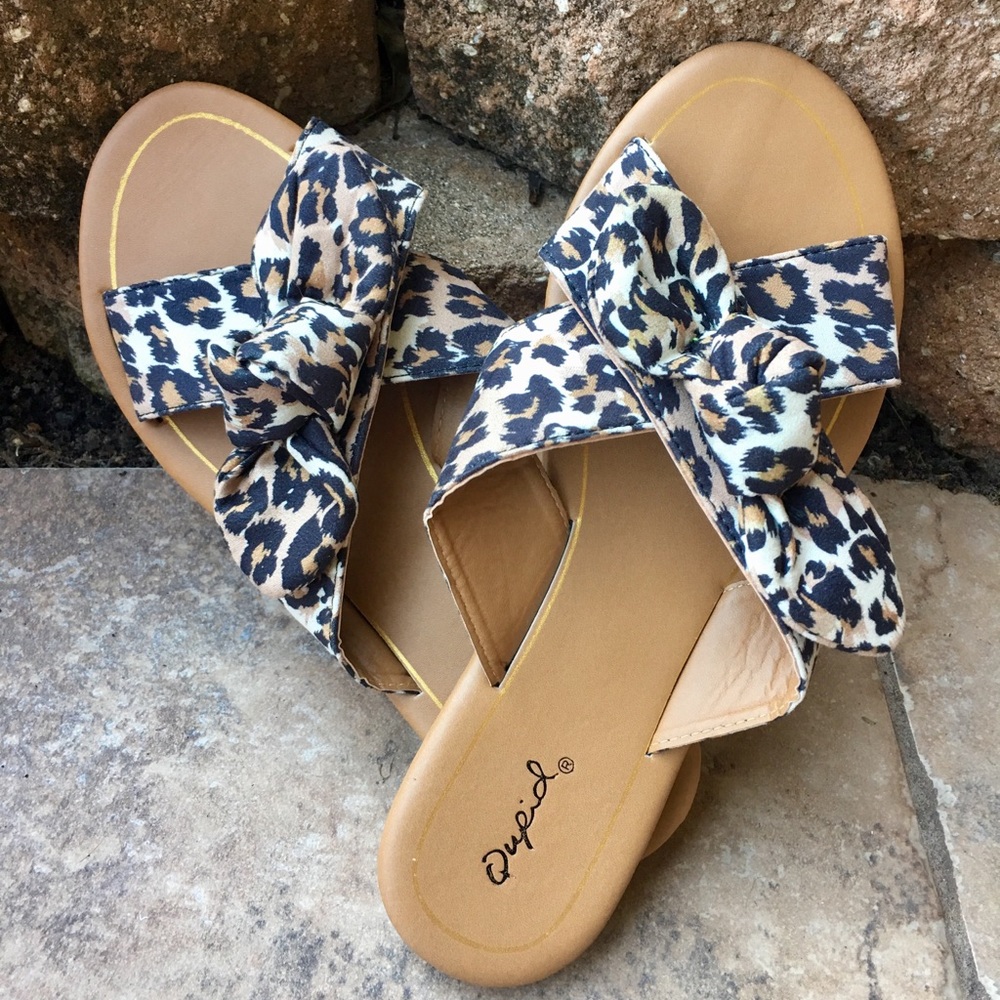 Leopard Strap Sandals